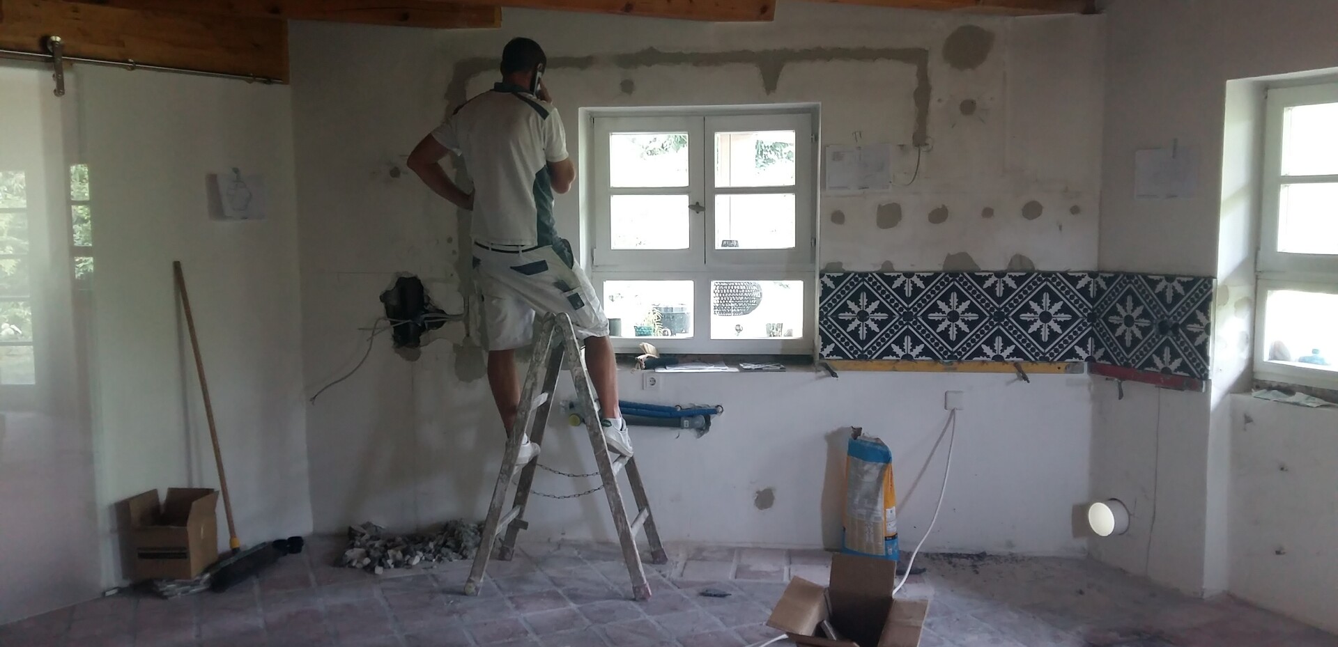 Unser Malermeister Robert Thurner in Aktion.